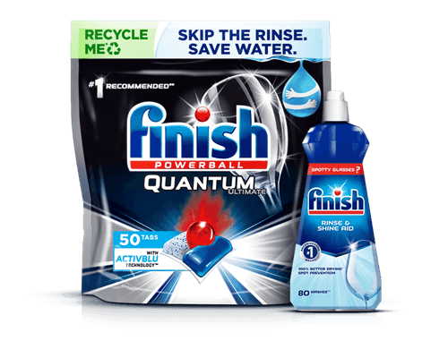 Finish Quantum Ultimate tablets and Rinse Aid
